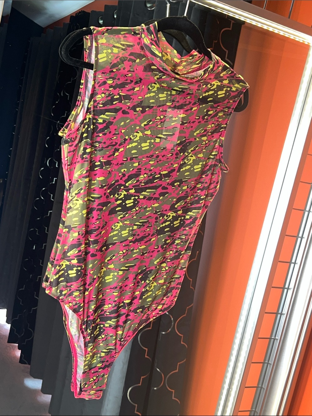 Fashion to Figure Neon Abstract Mesh Sleeveless Bodice 💖🔋